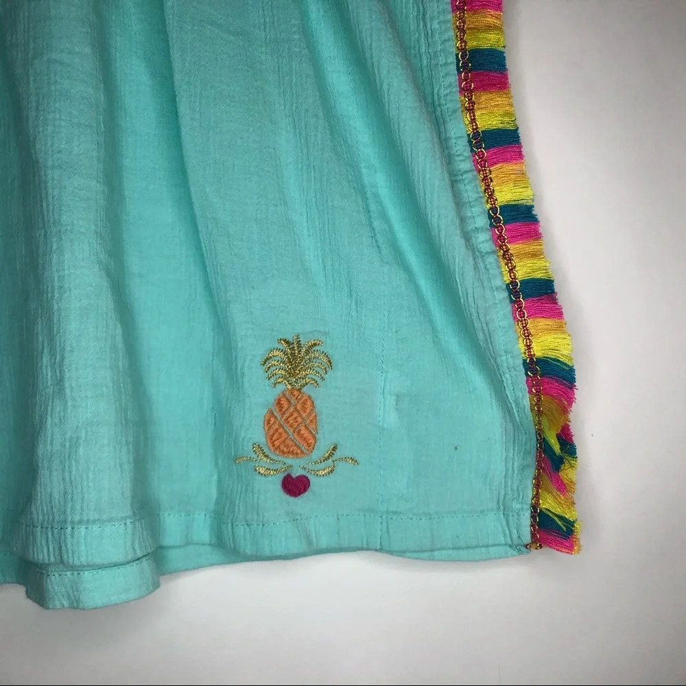 FLAPDOODLES sleeveless fringe top neon colors 10 - Picture 3 of 9